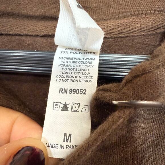 Live Free 999 JUICE WRLD Medium Puff Print Brown Hoodie Streetwear Skater Punk - Picture 10 of 11